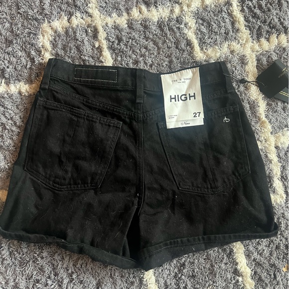 Black Rag and Bone Nina High Rise Shorts - Picture 2 of 4